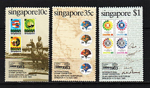 Сингапур, 1983, Международная выставка почтовых марок, 3 марки